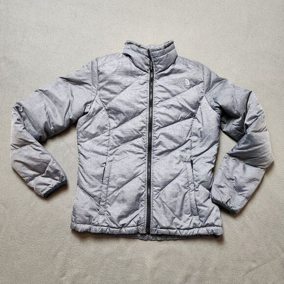 The North Face Down Filled Gray Puffer Jacket Sz Med - Picture 1 of 12